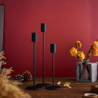 Set of 6 Black Taper Candle Holders, Metal Black Candlestick Holders, Tall Candle Holder, Fits 3/4 inch Thick Candle&Led Candles, for Table Centerpiece, Wedding, Dinning, Party Home Decor