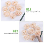 AVIVIHO 65pcs Champagne Fake Flowers Hydrangea Artificial Flowers Bulk Realistic Hydrangeas Silk Flowers with Stems for Arrangement Home Weddings,Centerpieces,Party Arch Backdrop Decorations