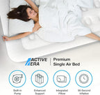 Active Era 20" Twin Air Mattress with Built-in Pump & Raised Pillow - Heavy Duty Puncture Resistant, Waterproof Blow Up Bed