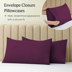 LuxClub 4 PC California King Sheet Set, Breathable Luxury Bed Sheets, Deep Pockets Wrinkle Free Cooling Sheets Machine Washable Hotel Bedding Silky Soft - Eggplant Cal King