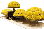 Yellow Artificial Flowers Fake Roses 50 PCS with Stem, Flower Heads Fake Rose for Crafts Bouquets for DIY Wedding Decorations Centerpieces Arrangements Party Home Garden Decor