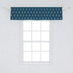 Ambesonne Anchor Window Valance, Nautical Pattern Classic Colors and Anchors Simplistic Design Sailor Ship Print, Curtain Valance for Kitchen Bedroom Decor with Rod Pocket, 54" X 12", Blue White