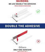 5 Pack 3 inch self Adhesive Cabinet pulls Cabinet Finger pulls Bright White Adhesive Cabinet Handles Concealed Finger pulls for cabinets Drawer pulls Stick on Handles Edge Seam Flat Handles