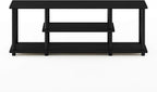 Furinno Turn-N-Tube No Tools 3D 3-Tier Entertainment TV Stand up to 50 inch TV, Round Tubes, Walnut