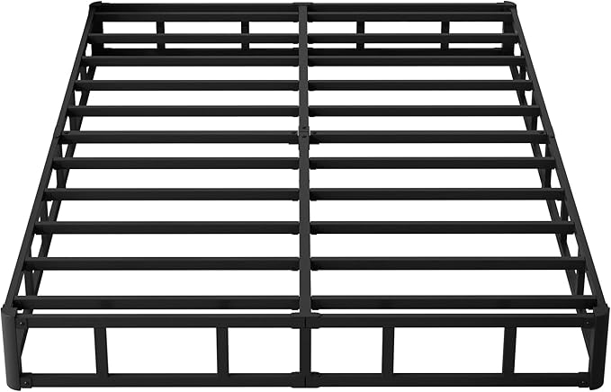 9 Inch Box Spring for Queen Bed, Heavy Duty Metal Box Spring Bed Base with Fabric Cover, Mattress Foundation, Easy Assembly, Noise Free, Black