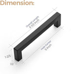 Ravinte 10 Pack 5 Inch Square Cabinet Handles Matte Black Pulls Drawer Kitchen Hardware for Cabinets Cupboard.