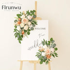 Artificial Flowers Decorations Pack of 2,Centerpieces for Wedding Reception Backdrop Decoration, Floral Decor Wall Home Entryway OutdoorDecorations (Champagne)