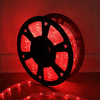 50ft 360 LED Waterproof Rope Lights, 110V Connectable Indoor Outdoor Red Led Rope Lights for Outside, Deck, Patio, Pool, Camping, Bedroom Decor, Landscape Lighting and More (Red)
