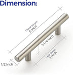 Ravinte 50 Pack | 5 Inch Cabinet Pulls Brushed Nickel Stainless Steel Kitchen Cupboard Handles Cabinet Handles 5 Inch Length, 3 Inch Hole Center