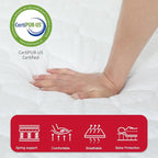 PayLessHere | 8 Inch King Mattress | Medium Firm Hybrid Mattress | White | with High-Density Foam and Breathable Cover | Pocket Spring Design, Pressure Relief | Bed in a Box, CertiPUR-US Certified