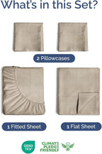 Extra Deep Twin XL Sheet Set - 4 Piece Breathable & Cooling Sheets - Hotel Luxury Bed Sheets Set - Easy Fit - Soft, Wrinkle Free & Comfy Sheets Set - Heathered Beige Sheet Set w/Extra Deep Pockets