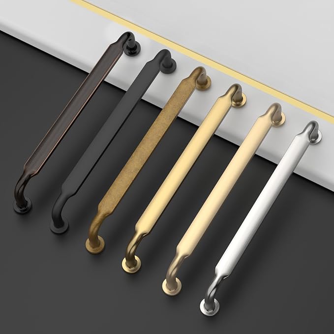 Asidrama 20 Pack 6.3 Inch(160mm) Brushed Brass Kitchen Cabinet Handles, Cabinet Pulls Kitchen Cabinet Hardware for Cupboard Drawer Pulls