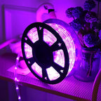 50ft 360 LED Purple Rope Lights, 110V Connectable Purple Led Strip Lights, Halloween Decoration Outdoor Lights for Deck, Patio, Pool, Camping, Landscape, Bedroom, Christmas Decor