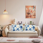 Throw Pillow Covers 16x24 Inch Pillow Covers Set of 2 Couch Pillows for Living Room, Blue Throw Pillows with Invisible Zipper, Soft Accent Pillows Decorative Pillows Farmhouse Decor, Scandinavian J334