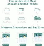 EGO White 10 Inch RV King Memory Foam RV Mattress, Cooling Gel Green Tea Mattress for RVs, Campers & Trailers, Bed in a Box, CertiPUR-US Certified, 76"×80", Medium Firm