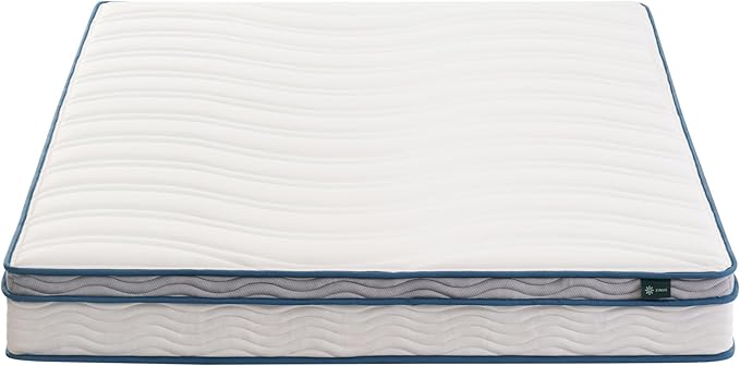 ZINUS 6 Inch Spring Sensation Hybrid Mattress [New Version], Full, Fiberglass Free, Medium Firmness, Durable Support, Certified Safe Foams & Fabric, Mattress in A Box