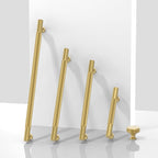 10 Pack Brushed Gold Knurled Cabinet Pulls 10 Inch(254mm) Kitchen Cabinet Handles Solid Zinc Alloy Cabinet Hardware Drawer Pulls