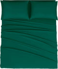 Mejoroom Full Size Sheet Sets - 16 Inch Deep Pocket Sheets & Pillowcase Sets - 1800 Collection Microfiber Bed Sheet Set - Extra Soft, Fade & Wrinkle Resistant - 4 Piece (Full, Emerald Green)