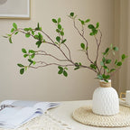 Melorca&Guilla Artificial Plants,6PCS 43.3" Green Faux Branches for Vase,Artificial Plants for Shop Garden Office Home Décor