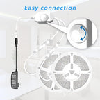 phopollo White LED Strip Lights, 100ft (2 Rolls of 50ft) Dimmable 6500k Daylight White Led Light Strip, 1800 LEDs Flexible Led Lights for Bedroom, Mirror, Kitchen Decoration