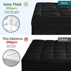 CYMULA Mattress Topper Twin Size - Soft Cooling Mattress Pad for College Dorm Room Essentials - Extra Thick Twin Protector Cover for Back Pain, Single Bed Topper Pillow Top with 8''-21'' Deep Pocket