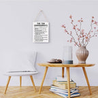 BELLOWDEER Inspirational Signs Gift 10 Commandments Wall Art Christian Bible Verse Wall Art Religious Home Wall Decor 8x10 Inches Scripture Wooden Hanging Sign for Living Room Bedroom Office