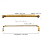 Asidrama 20 Pack 6.3 Inch(160mm) Antique Brass Kitchen Cabinet Handles, Cabinet Pulls Vintage Retro Kitchen Cabinet Hardware for Cupboard Drawer Pulls