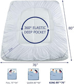 Marine Moon King Mattress Topper, Cooling Pillow Top, Hotel Quality Down Alternative Pillow Topper Cover, Plush Thick Bed Toppers for Back Pain with Deep Pocket