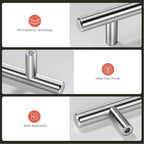 homdiy Brushed Nickel Cabinet Pulls Drawer Pulls, 10in(256mm) Hole Center Dresser Handles Silver Drawer Pulls for Kitchen, Bedroom, Bathroom, Livingroom