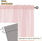Aiyufeng Blush Pink Sheer Curtains 84 Inches Long 2 Panels Set, Light Filtering Soft Airy Voile Rod Pocket Baby Pink Sheer Window Drapes for Bedroom Living Room, Each 40Wx84L Inches