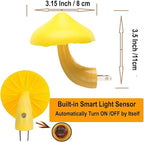 AUSAYE 4 Pack Plug in Night Light, Mushroom Light LED Nightlights for Kids, Adults, Bedroom, Bathroom,Hallway, Stairs, Kitchen Warm Yellow