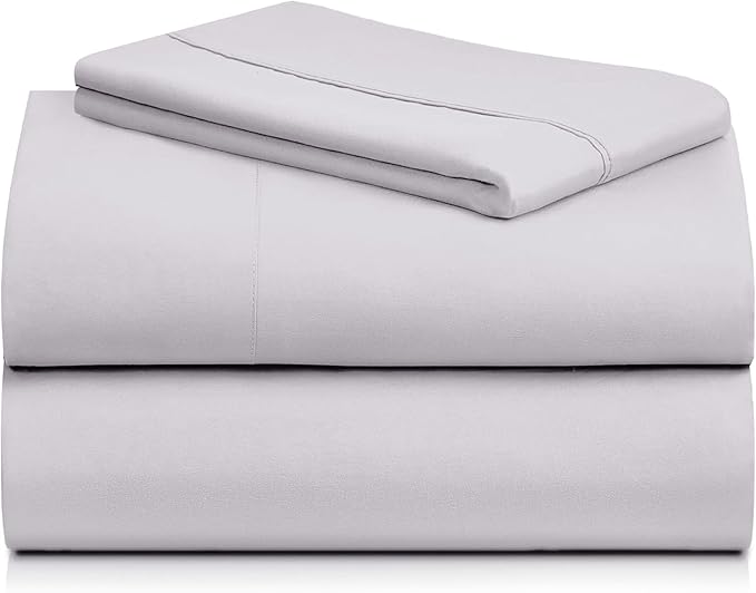 LuxClub 3 PC Sheet Set Bed Sheets Deep Pockets 16" Eco Friendly Wrinkle Free Cooling Machine Washable Hotel Bedding Silky Soft - Dove Gray Twin