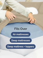 Extra Deep Twin XL Sheet Set - 4 Piece Breathable & Cooling Sheets - Hotel Luxury Bed Sheets Set - Easy Fit - Soft, Wrinkle Free & Comfy Sheets Set - Heathered Beige Sheet Set w/Extra Deep Pockets