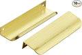 Ravinte Hardware 10 Pack Gold Cabinet Handles, 5 Inch (128mm) Finger Edge Pulls, 4 Inch Hole Center, Finger Pulls for Cabinets