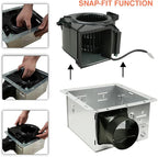 BV Bathroom Exhaust Fan 110CFM - Bathroom Fan 1.2 Sones, 4" Duct Collar, Rooms Up to 110 Sq. Ft.| Energy-Saving Ventilation Fan - No Attic Access & Ultra-Quiet | Energy Star, HVI 2100 & UL Certified