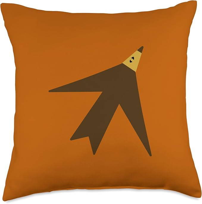 Cute Scandinavian Animals Designs Chic Scandinavian Bird Minimalism Throw Pillow, 18x18, Multicolor