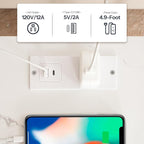 HOOBRO Side Table with Charging Station, End Table with USB Port and Outlet, Nightstand with 2-Layer Storage Shelves for Small Spaces, Living Room, Bedroom, Stable Frame, Gold and Marble DM09UBZ01