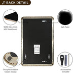 ANDY STAR 36x36 Inch Brushed Nickel Bathroom Mirror, Rounded Square Bathroom Vanity Mirrors for Wall, Anti-Rust SUS304, Seamless Tube Metal Frame, 1’’ Deep Wall Mounted Vertically/Horizontal