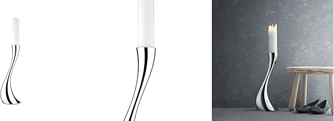 Georg Jensen Cobra Small Floor Candle Holder, 15.75"
