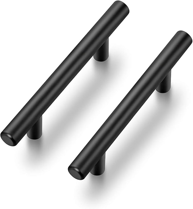 Ravinte 40 Pack 6 inch Cabinet Pulls Matte Black Stainless Steel Kitchen Cupboard Handles Cabinet Handles 3.5” Hole Center
