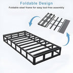 Twin Box Spring - 7 Inch High Profile Box Spring for Twin Bed, Sturdy Metal Frame Mattress Foundation, Easy Assembly, Quiet & Noise-Free
