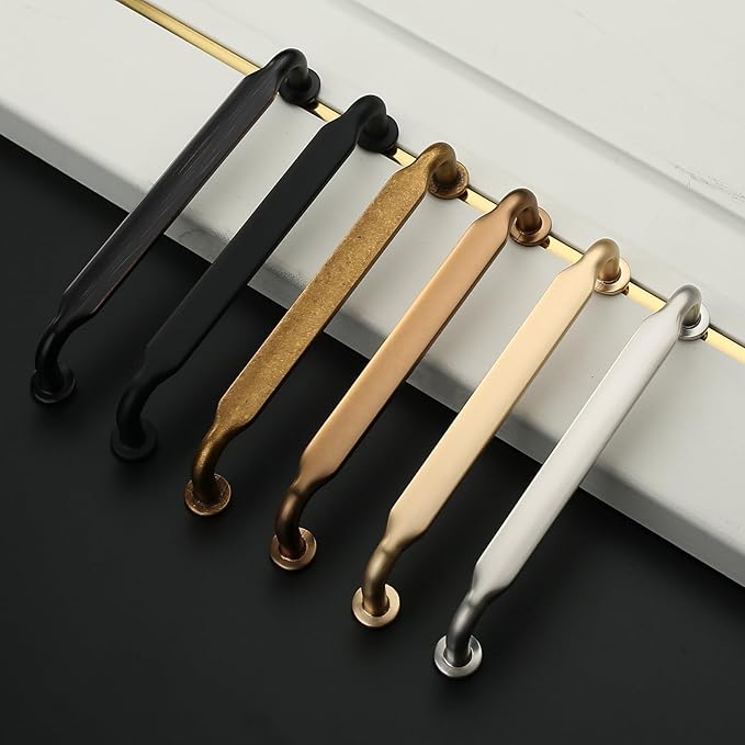 Asidrama 10 Pack 5 Inch(128mm) Matte Black Kitchen Cabinet Handles, Cabinet Pulls Kitchen Cabinet Hardware for Cupboard Drawer Pulls