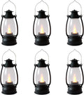 5.1 inch Mini Lanterns 6-Pcs LED Candle Small Lanterns Decorative Indoor Outdoor Hanging Light Ornaments Home Decor for Weddings Western Camping Party Halloween Christmas Decorations