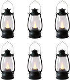 5.1 inch Mini Lanterns 6-Pcs LED Candle Small Lanterns Decorative Indoor Outdoor Hanging Light Ornaments Home Decor for Weddings Western Camping Party Halloween Christmas Decorations