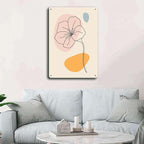 Metal Signs Abstract Flower Line Art Suitable for Home Bar Cafe Farmhouse Decoration8x12inch Tin Sign