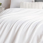 Walensee Fleece Blanket Plush Throw Fuzzy Lightweight (King Size 108x90 White) Super Soft Microfiber Flannel Blankets for Couch, Bed, Sofa Ultra Luxurious Warm and Cozy for All Seasons