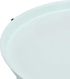Amazon Basics Round Storage End Table, Side Table with Cloth Basket, Mint Green/Heather Gray, 18 in x 18 in x 19 in