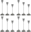 Candlestick Holders Silver, 12 Packs Taper Candle Holder for Candlesticks, Candle Sticks Holder Decor for Home Decor
