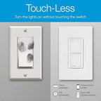 Lutron Caseta Original Smart Light Switch (Lutron Smart Hub Required), for Home, LED Lights, and Fans, 6 Amp, Single-Pole/3-Way, Neutral Required, PD-6ANS-LA-6-Pack, Almond, 6 Pack