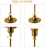 Brass Gold Candlestick Holders Set of 3, Metal Taper Candle Holders, Classic Decorative Candle Stick for Christmas, Wedding, Party, Dinner Tables,Home Décor